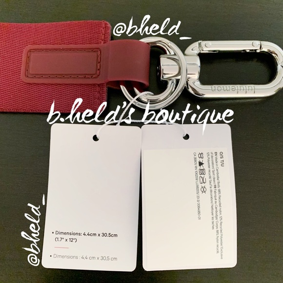 lululemon Never Lost Keychain (New Style) Wine Berry/Sonic Pink Brand New NWT - Picture 7 of 10